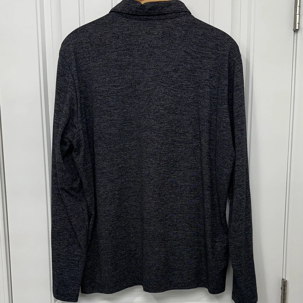 Robert Barakett Findlay Dark Gray Long Sleeve Polo Men’s XL Slim *WBF Large - Picture 11 of 13
